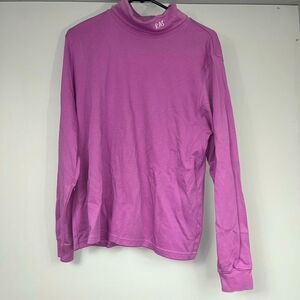 L.L Bean Light Purple Turtleneck Cotton Sweater Top Size XL